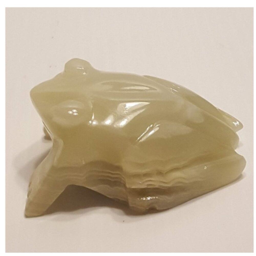 Beautiful ONYX MARBLE FROG FIGURINE PAPERWEIGHT